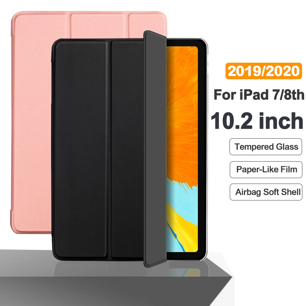 

Flip Tablet Case For iPad 7th 8th 10.2'' Funda PU Leather Smart Cover For iPad 10.2'' 2019 2020 A2198 A2270 Folio Capa Auto Wake