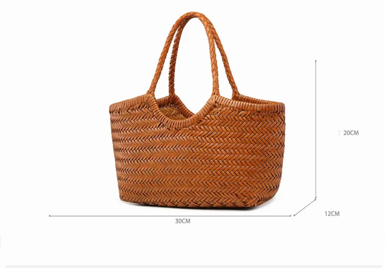 Designer woven totes bag women genuine leather cowskin knitting shopping basket handbag female large capacity bucket bag2021 new