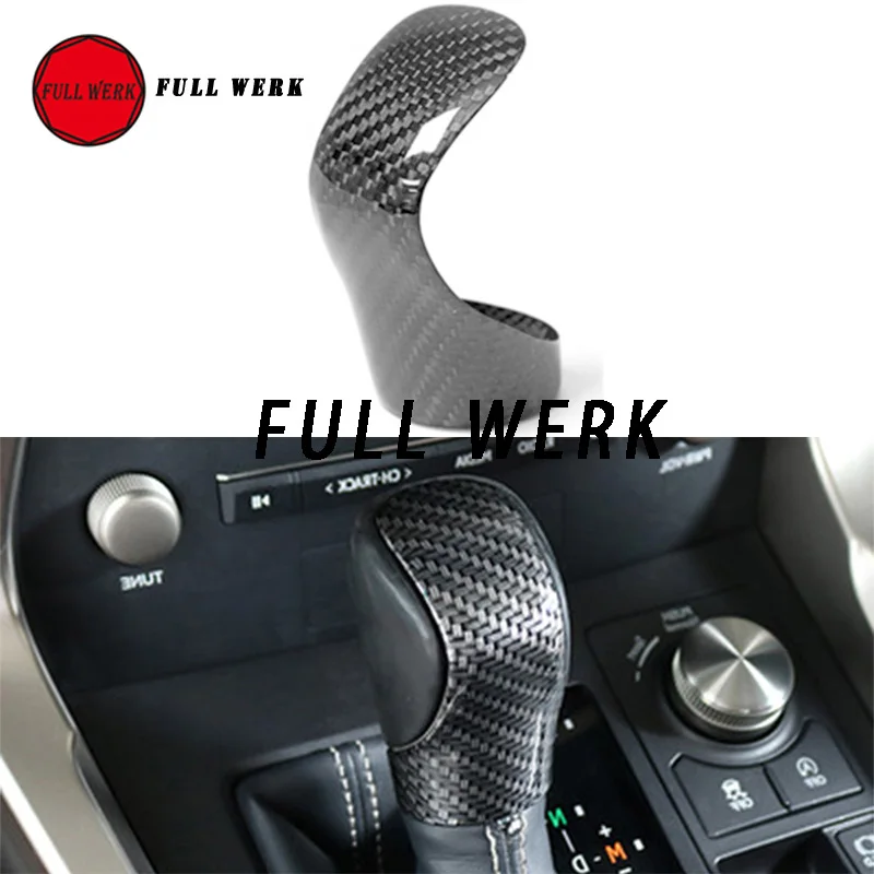 1 pc Carbon Fiber Car Gear Shift Knob Cover Decoration Trim for Lexus RX NX 300h ES200250 RX300 450hI Car Styling Interior Acces