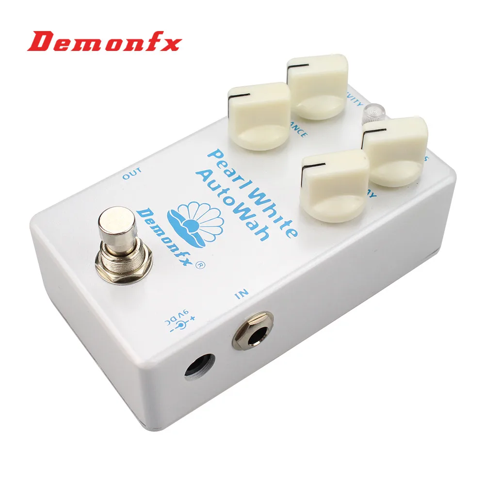 NEW High Quality Pearl White Auto Wah Effect Pedal AutoWah With 4 Knob True Bypass -Clone Snow White AutoWah Effect Demonfx