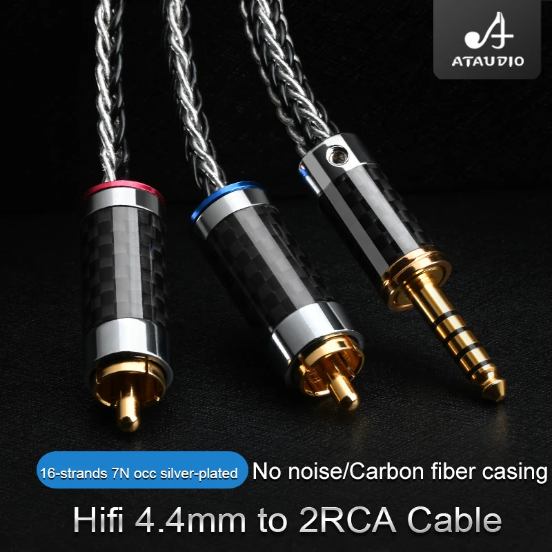 Kabel Hifi 4,4 mm do 2RCA Hi-end posrebrzany kabel Sony WM1A/1Z PHA-1A/2A Z1R 4,4 mm