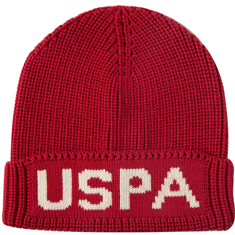 Us Polo Assn Autumn And Winter Couples Woolen Knitted Hats For Men And Women Casual Wild Warm Hats Trendy Parent-child Hats