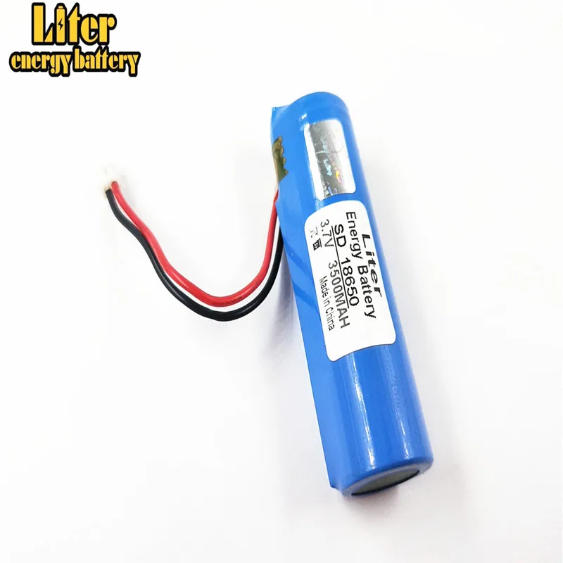 Alta qualidade xh2.0/2p conector 3.7v 3500mah 18650 bateria li-ion recarregável com pwb protegido