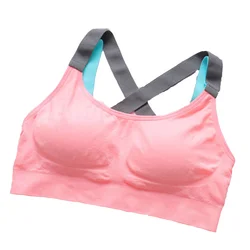 Reggiseno sportivo Sexy Top con spalline incrociate intimo per donna Fitness Push Up Yoga Running Gym Active Wear intimo imbottito Crop Top