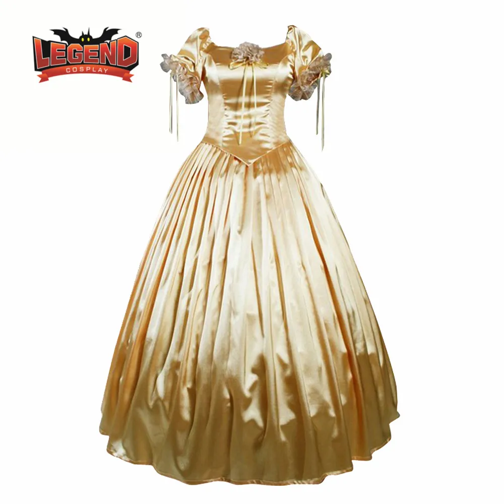 southern belle dress civil war dress costume princess belle yellow ball gown dress