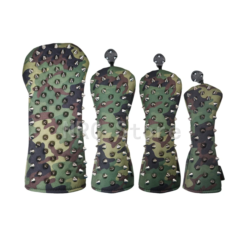 NRC Golf Headcovers Rivets Golf Club Covers For Driver Fairways #3 #5 Hybrids Camouflage Quality 135ut Woods Heads Golf Covers