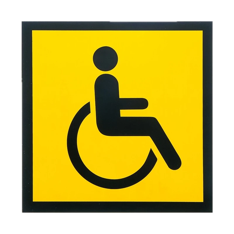 

Fuzhen Boutique Decals Exterior Accessories Self-adhesive Decal Disabled Sign Car Sticker Waterproof Decor on Bumper Rear Window