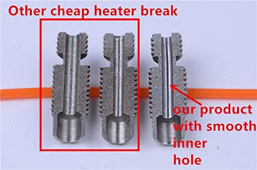 high quality Super smooth titanium alloy V6 heat break TC4 Thermal Barrel Feeding Tube M7 for 1.75MM V6 HOTEND heater block