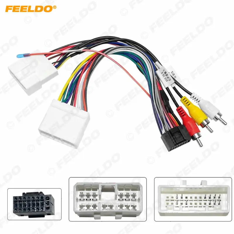 

FEELDO Car Stereo Audio 16PIN Android Power Cable Adapter For Subaru Forester CD/DVD Player Wiring Harness #HQ6852