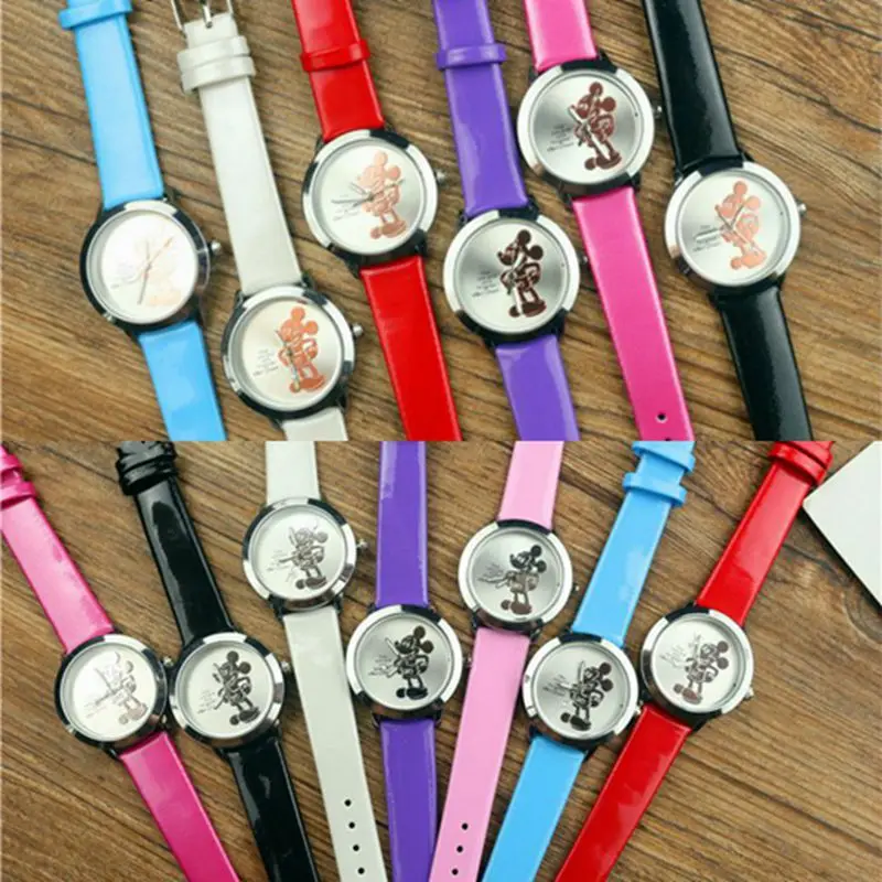 New 3D Mickey Mouse Minnie Quartz Watch Children Student Cartoon Cute Women Ladies Wristwatch Montre Pour Enfants Kinderhorloge