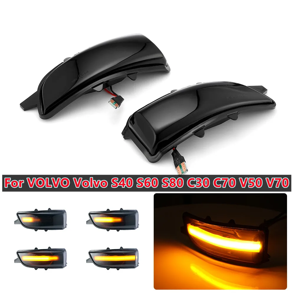 

2x Led Side Wing Door Mirrors Dynamic Turn Signal Light Indicator Blinker Repeater For VOLVO Volvo S40 S60 S80 C30 C70 V50 V70