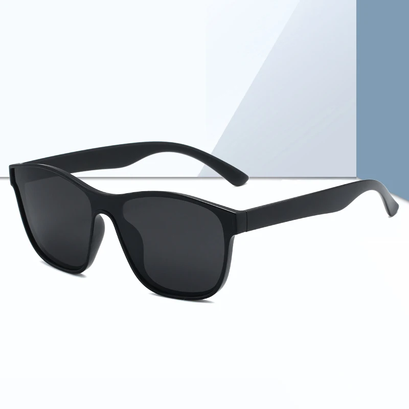 Neue einteilige Objektiv Sonnenbrille Männer Frauen Fashion Square Männliche Sonnenbrille Stilvolle Anti-glare Fahren Reisen Shades UV400 – Detail 5