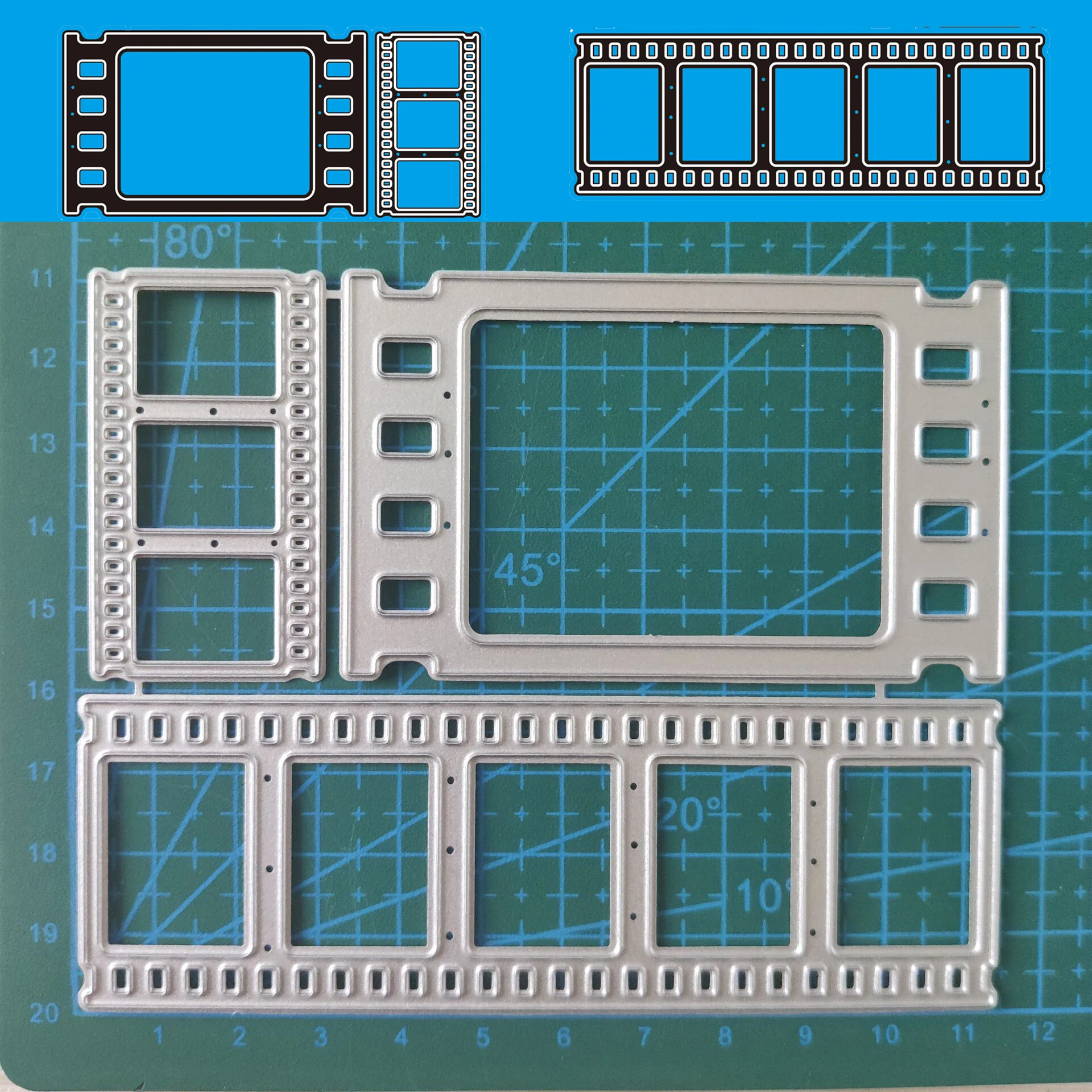 Cartes de cadre de film matrices de découpe en métal pour bricolage, scrapbooking fait à la main, cartes en papier d\'album, artisanat décoratif,