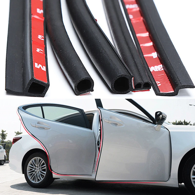 4 Meter Window Edge Seal D Z P B Shape Car Door Rubber Seal Trunk Hood Sealing strip (More than 4 meters merged into one length)