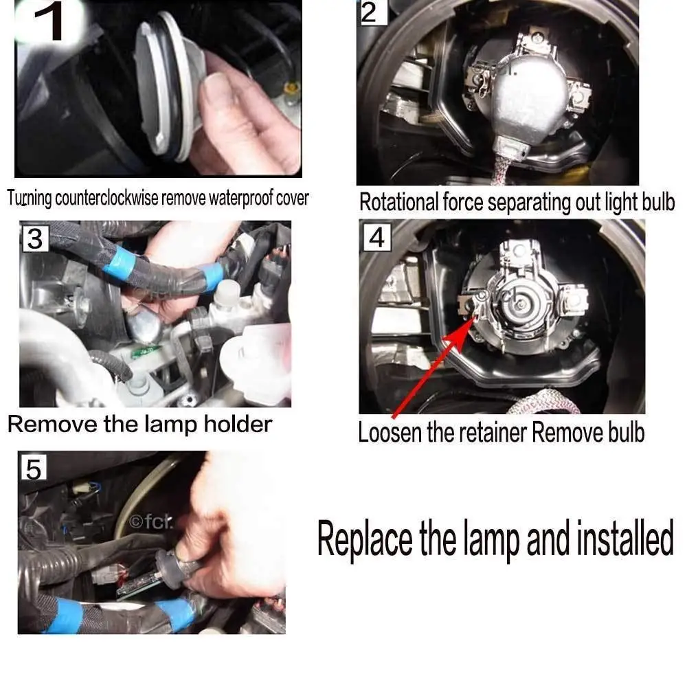 2Pcs D2S D2R D4S D2R Xenon 55W Bulbs for Car Headlight HID Bulb with Metal Bracket Protection 4300k 6000k 8000k 10000k 12000k