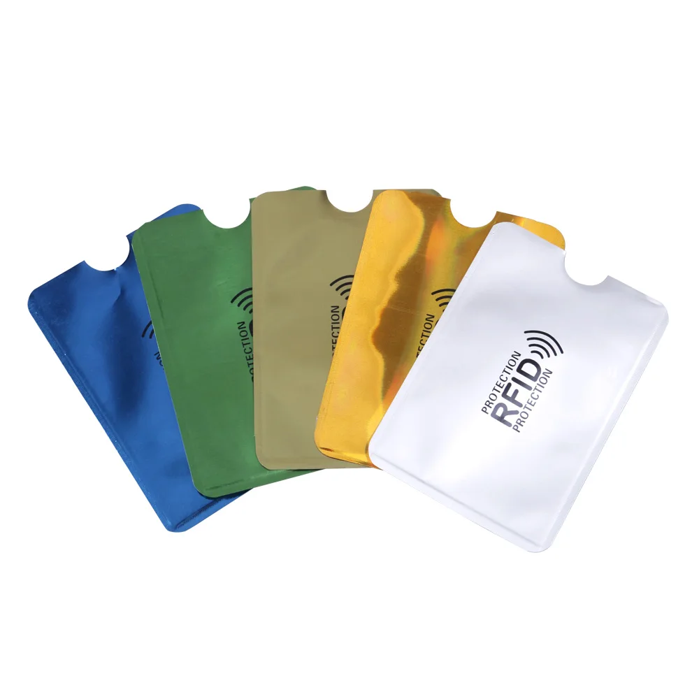 100pcs RFID Shielded Sleeve Card Blocking IC card Protection NFC security card prevent scanning Anti-demagnetizing card sleeve