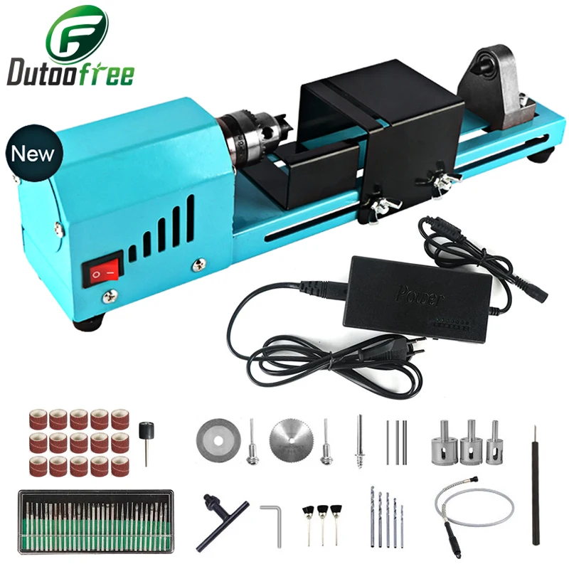 110V/220V 150W Mini Hout Draaibank Machine DIY Mini Boeddha Parel Draaibank Slijpen Polijsten Kralen Hout Boor Rotary Tool Set