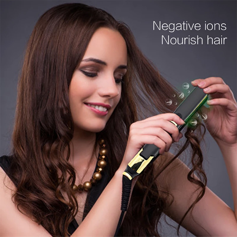 Hair Iron Professional Flat Iron Hair Straightener Twisted Plate 2 in 1 Ceramic Curling Iron Hair Curler Styling Tools