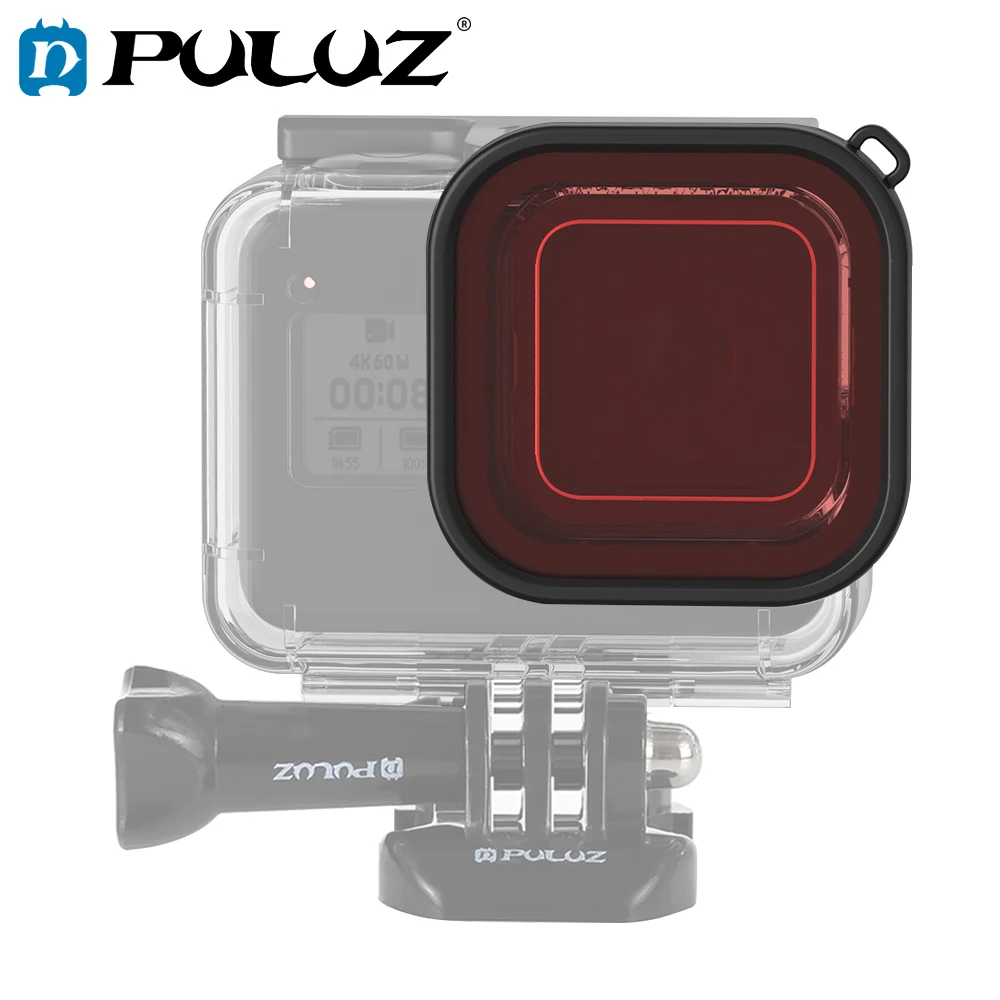 PULUZ Square Housing Diving Color Lens Filter for GoPro HERO8 Black Diving Housing Case