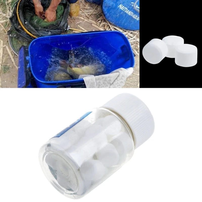 2023 New 1 Bottle Oxygen Releasing Fishing Bait Carp Additive Tablets Transport Accessory