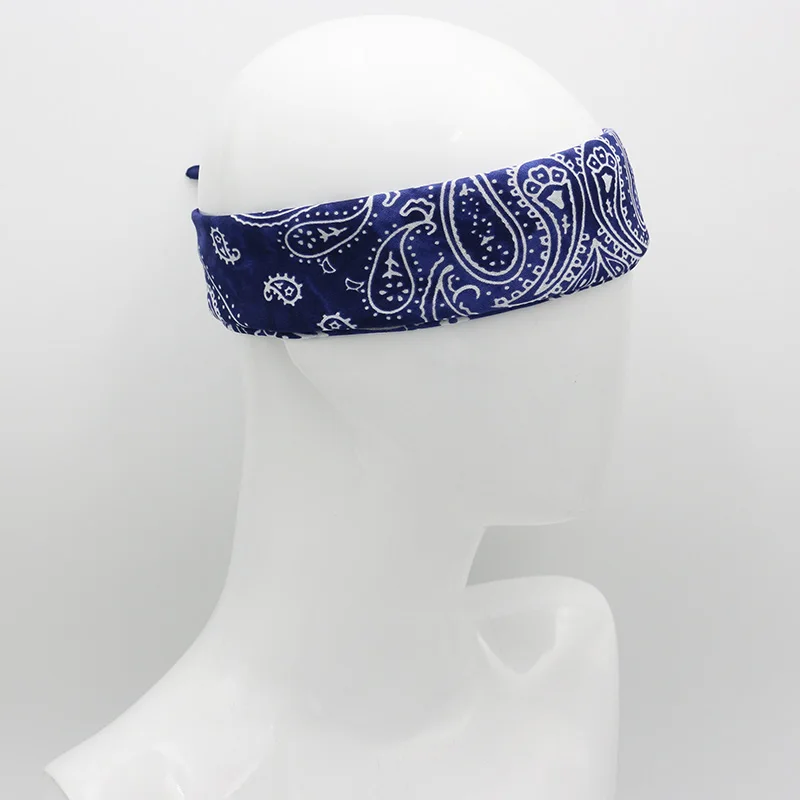 Retro Old Color Blue Black Coffee Cotton Paisley Bandanas Men Tie Dye HeadScarves Women Hiphop Headband Riding Masks Headwear