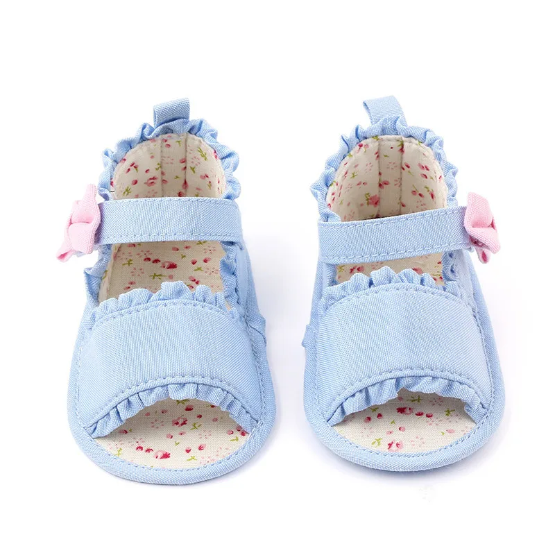 New Baby Shoes Toddler Girls Party Princess Shoes Summer Beach Shoes Infant Girls Cotton First Wallkers