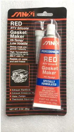 

2pcs RED RTV SILICONE INSTANT GASKET CEMENT MAKER ADHESIVE SEALANT HIGH TEMP 85G