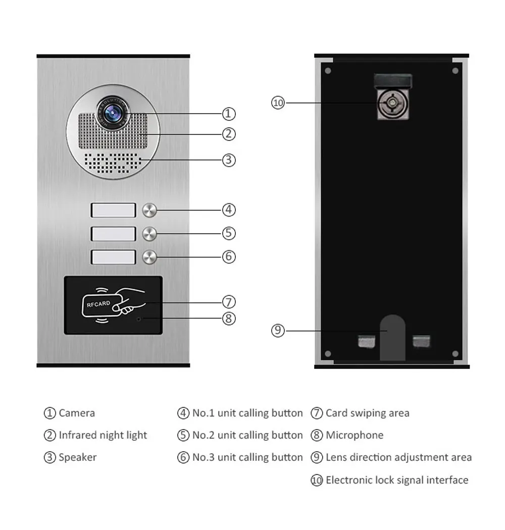 APP Video Intercom 9 Inch Wifi Video Door Bell Intercom System with 2-3 Family Multi nits Apartment Video Door Phone Intercom