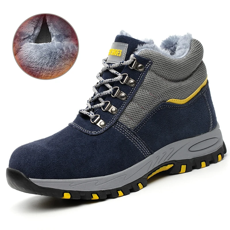 Mens Work Outdoor Boot Safety Shoes Steel Toe Cap Puncture-Proof Work Sneakers Indestructible Work Shoes Men Advisable Shoes