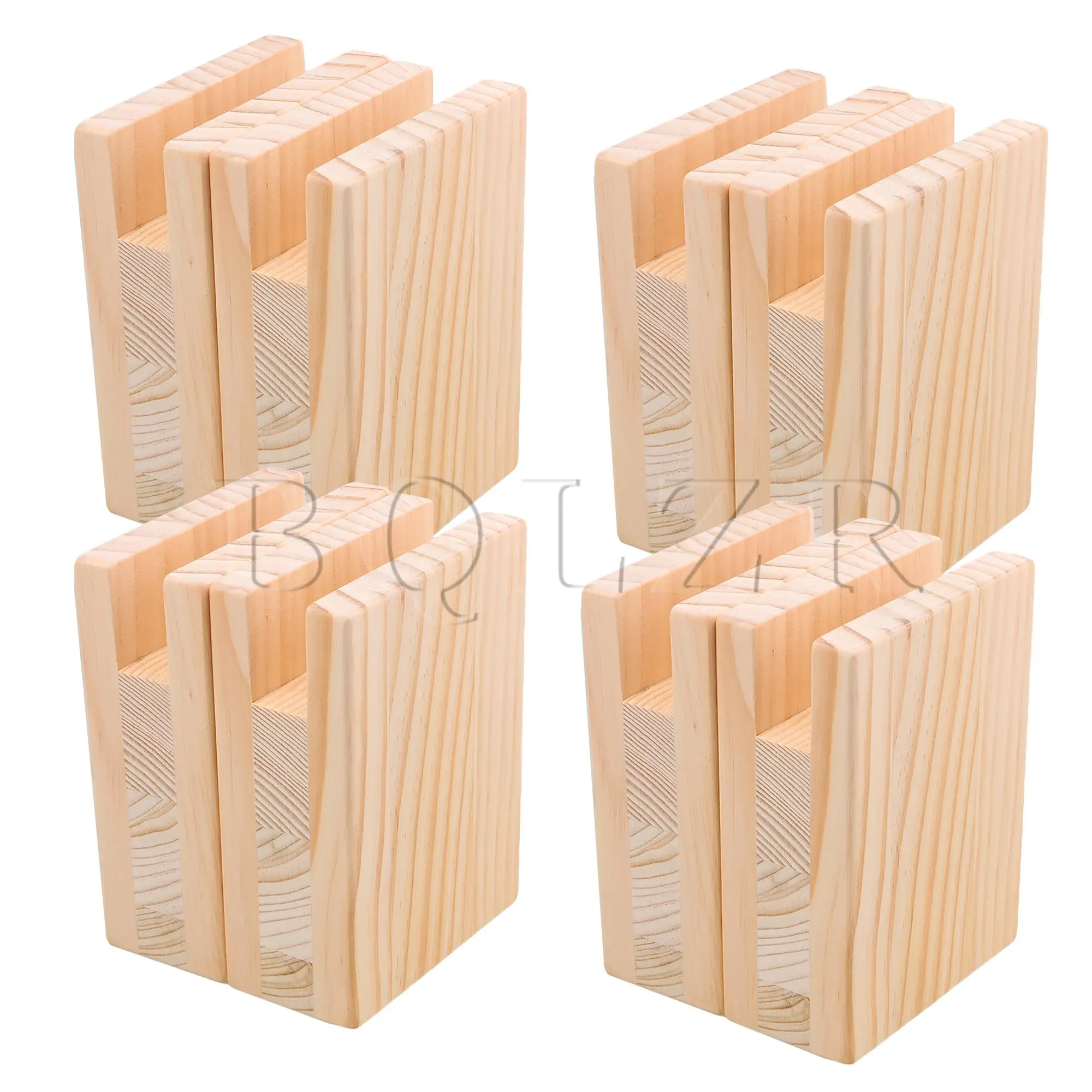 

BQLZR 8Pcs Pine Wood 10x10x2cm Furniture Leg Riser Cabinet Chair Feet Lifter