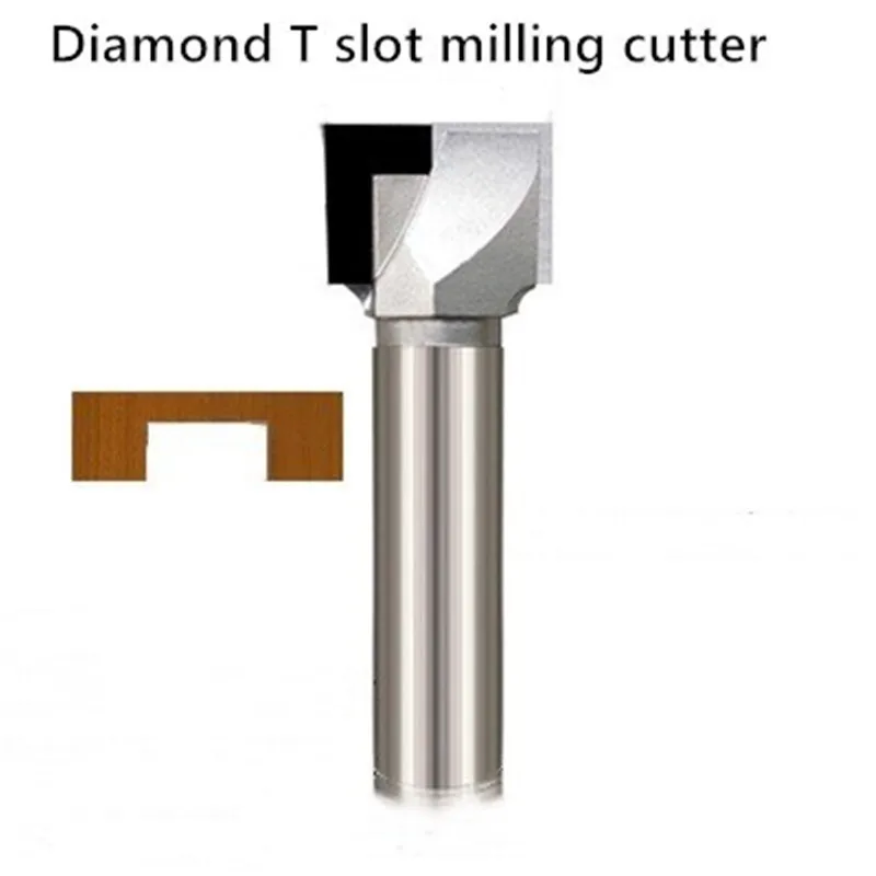 Diamant-Holzbearbeitungswerkzeug PCD Schaftfräser für CNC-Holzbearbeitung T-Nut-Fräser Bohr- und Gravierschneider – Detail 6