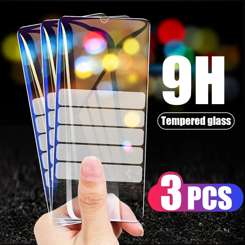 3pcs Full Cover Screen Protector Tempered Glass For Huawei Honor 10i 20 Pro 8X 9X 9 Honor 20i 10 lite P30 Lite Clear Glass Film