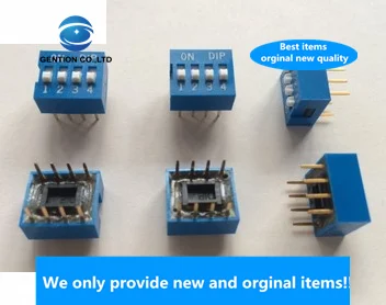 

10pcs 100% orginal new Yuanda DIP NDS-04B-V DIP switch 4-digit 2.54mm pitch 4P blue gold-plated feet