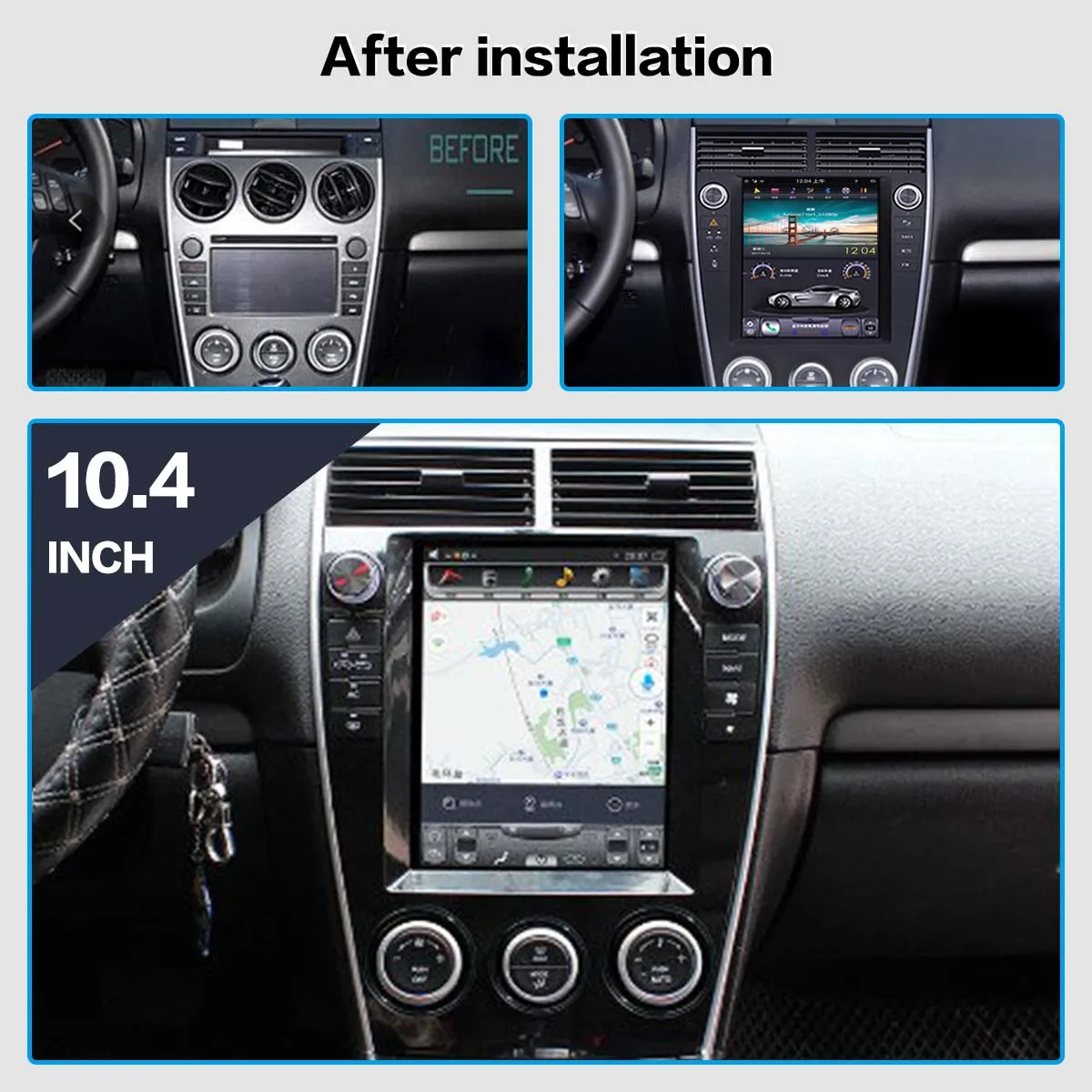 

Tesla vertical Screen Android 10 Car Radio For Mazda 6 2002 - 2008 Multimedia Auto Video Player Navigation GPS 2 din Accessories