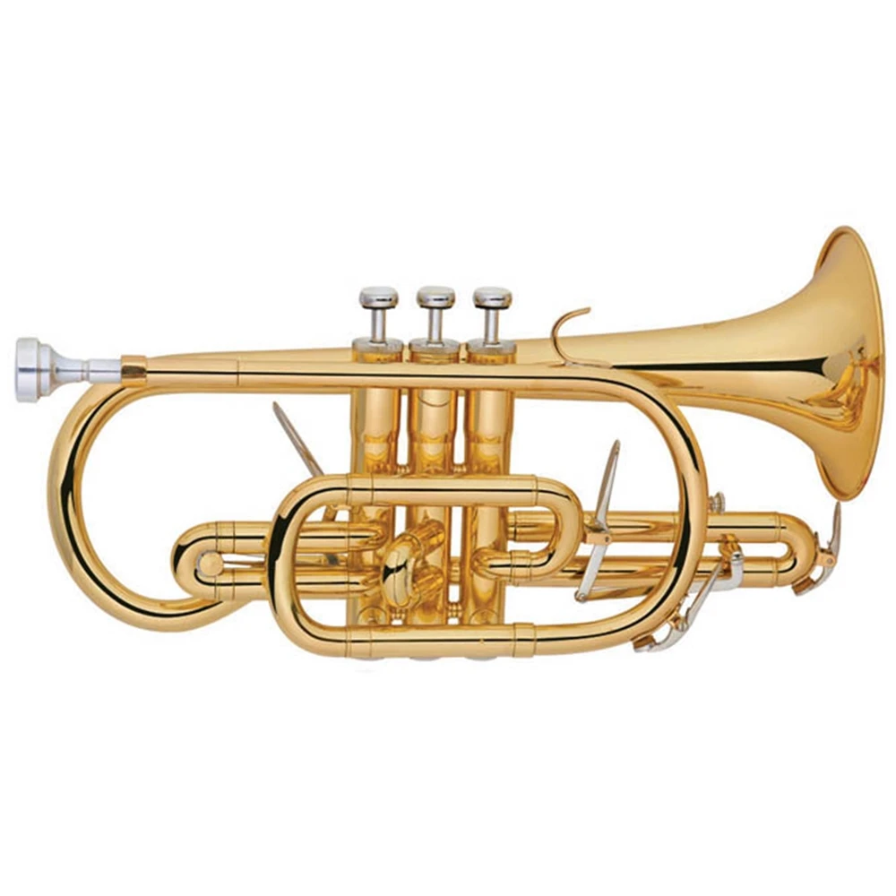 Brass body Gold lacquer Tone Bb Cornet