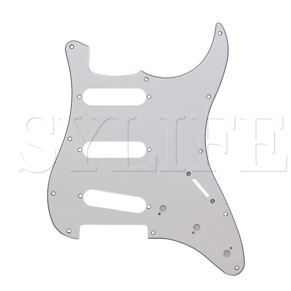 White 3PL SSS SCRATCHPLATE FOR SSS GUITAR