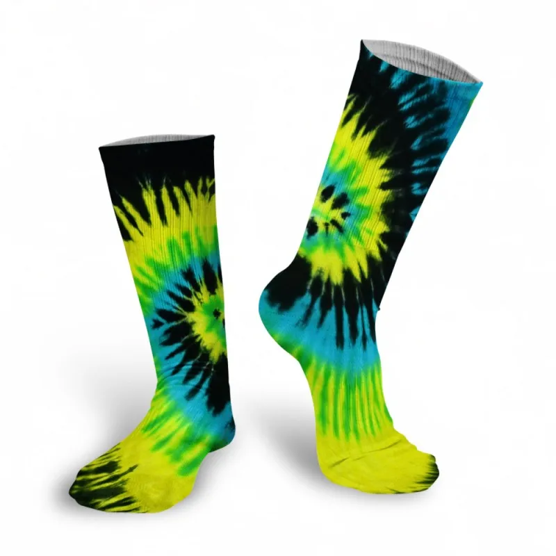 Colorful Tie-dyed Skateboarding Women Tube Socks Long Fashion Men And Women Straight Socks Couples Sport Cotton Stockings