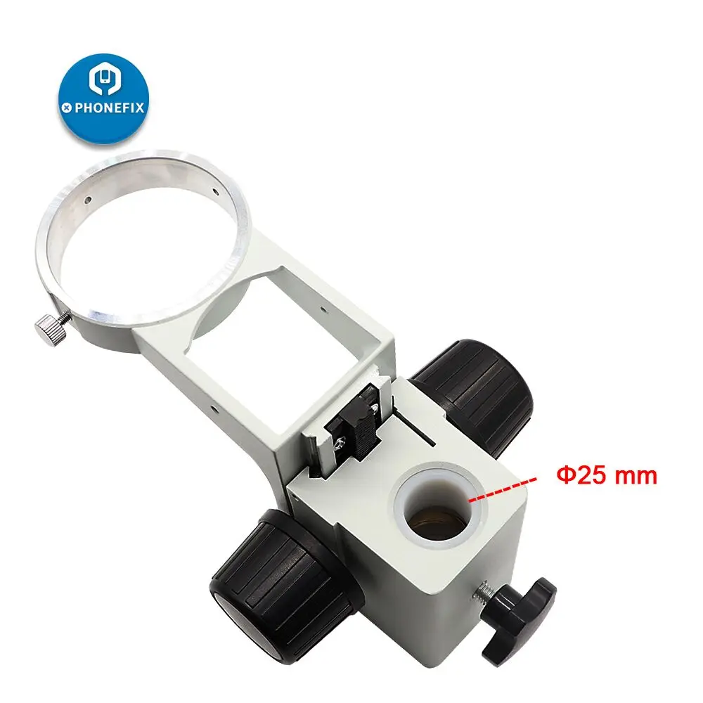 76mm Diameter Zoom Stereo Microscopes Holder Adjustable Bracket Stand 25mm Rod Bar Pillar for Binocular Trinocular Microscopio