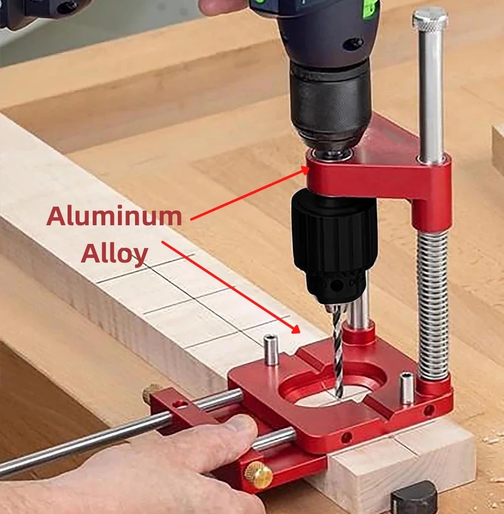 Lega di alluminio lavorazione del legno trapano localizzatore foro guida trapano tassello Jig conveniente risparmio di manodopera plastica acciaio Auto-line nuovo