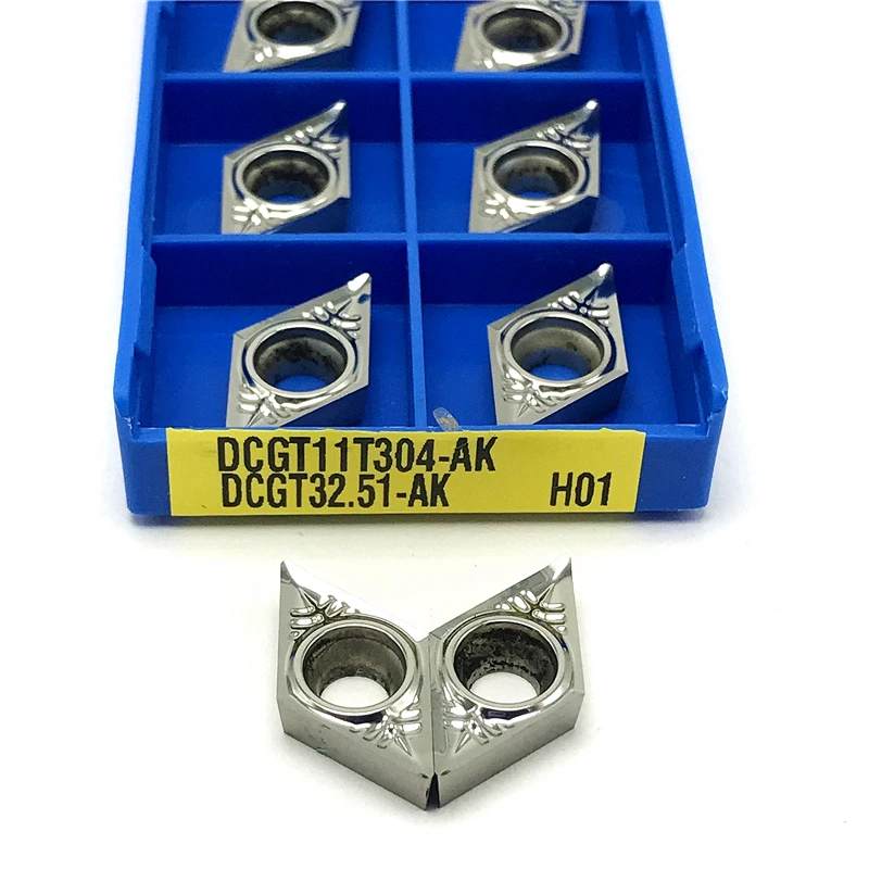 DCGT11T308 AK H01อลูมิเนียมเครื่องมือคาร์ไบด์แทรกเครื่องมือ DCGT 11T308คาร์ไบด์ไม้เครื่องมือคุณภาพสูงแทรก