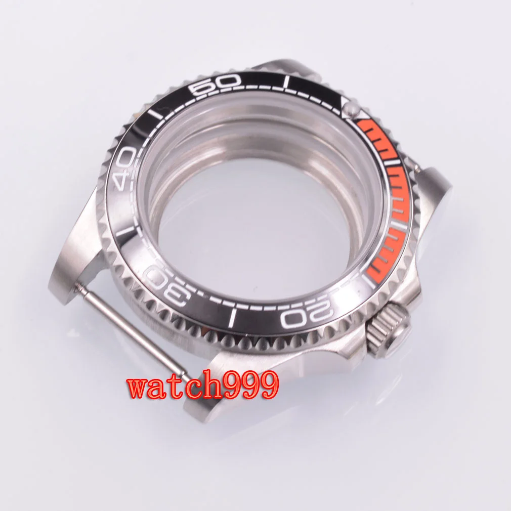 Fit NH35 NH36 NH35A Miyota 8215 DG2813 ETA 2836 2824 movement 10ATM Ceramic bezel Solid steel 40mm Sapphire glass Watch Case