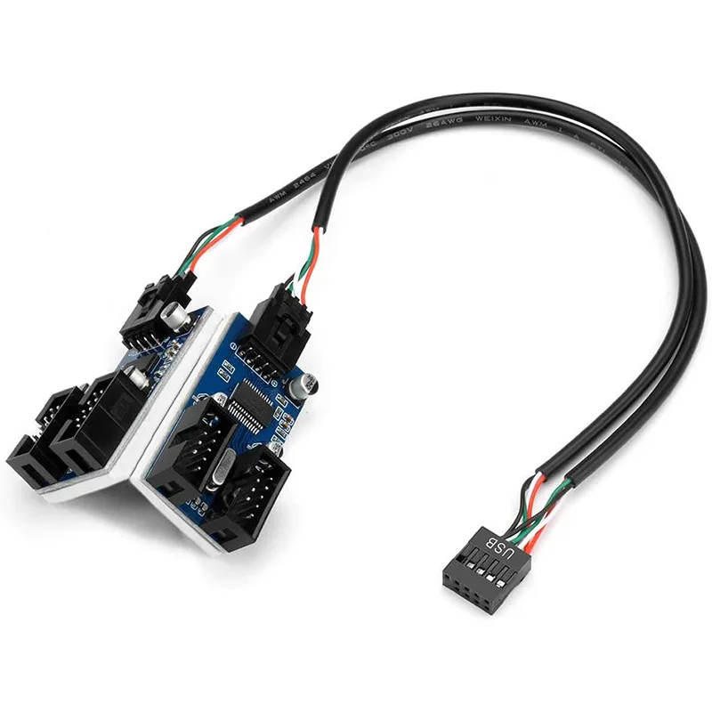 UTHAI HC427 Motherboard USB 9-Pin Extension Cable One-To-Four/One-To-Two Circuit Board 9pinUSB2.0 Hub