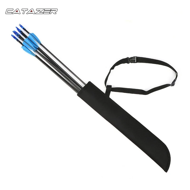 Portable Arrows Quiver Bag Storage Nylon Adjustable Arrow Bag Wear Resistant W/ Belt Children Hunting Bow Toy Gift Outdoor Tools