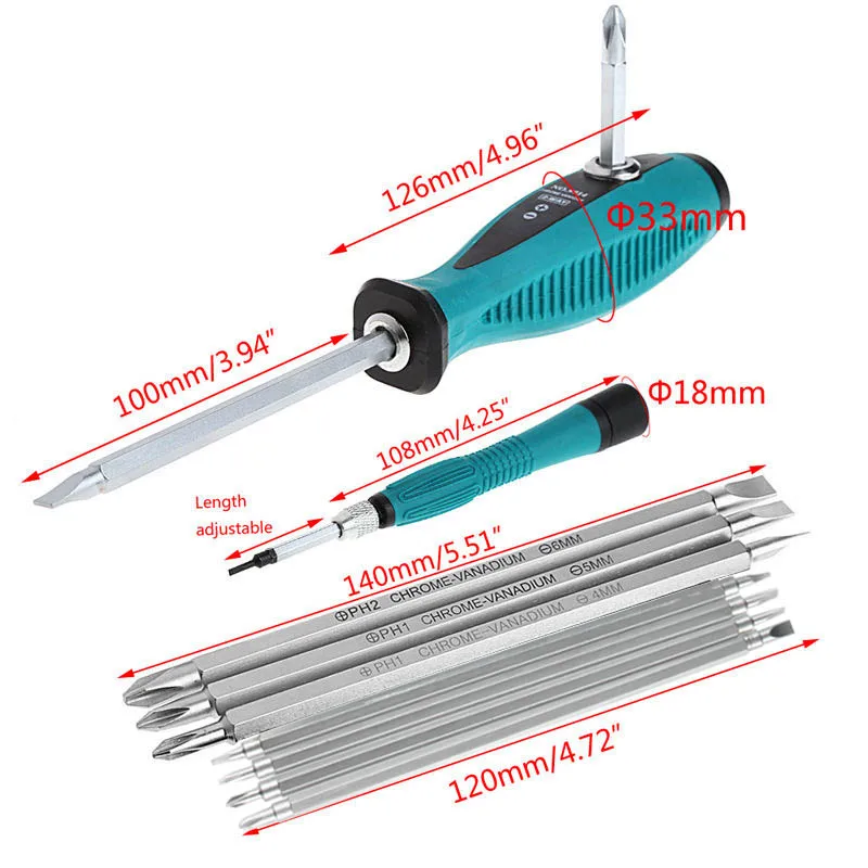 10pcs Screwdriver Set Precision Magnetic Phillips Slotted Star Bits Repair Tool Kits Hand Tools Set Отвертки Набор