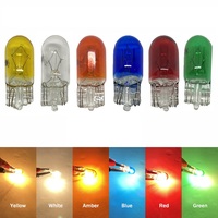 10pcs White T10 W5W 501 194 Clear Signal Lamp Glass 12V 5W W2.1x9.5d Single Filament Car Bulb Auto Light
