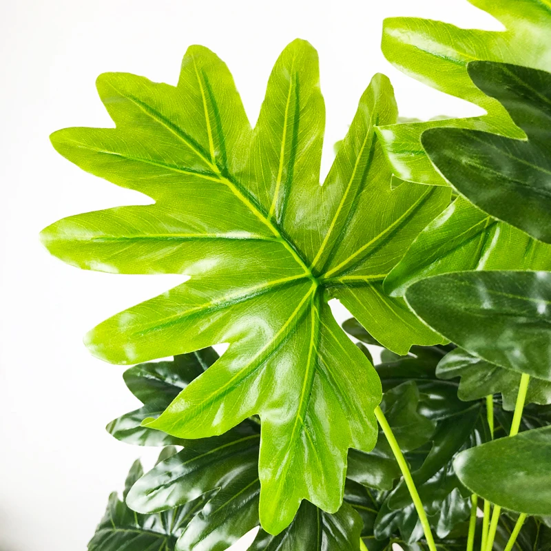 65 centimetri 18 Forcella Grande Finto Albero di Palma di Plastica Artificiale Pianta Monstera Foglie Tropicali Per Soggiorno Hawaiano Tema Del