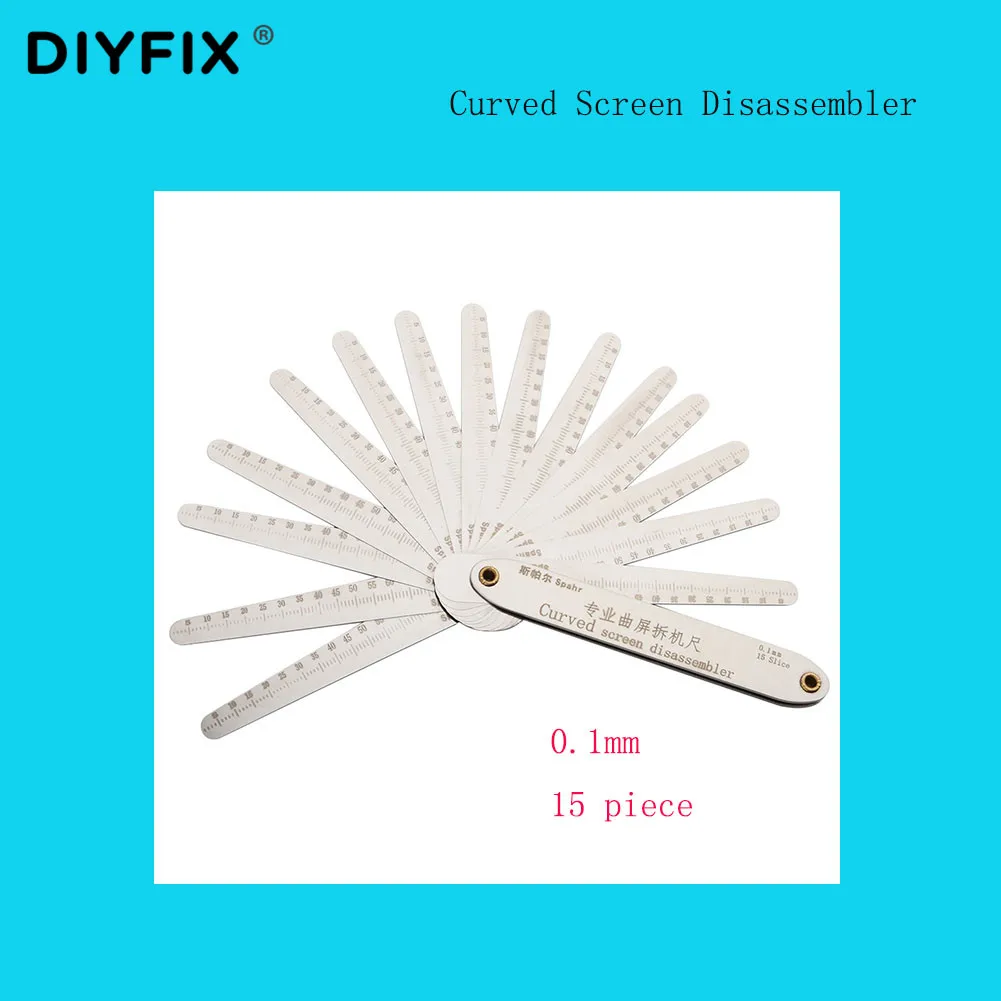 Spahr Curved Screen Disassembly Machine Stainless Steel High Precision Thickness 0.1mm-15 piece Mobile Phone Repair Ruler Tool