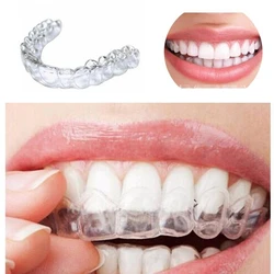 4 pçs/set branqueamento dentes boca bandeja silicone noite boca guarda para dentes clenching moagem dental mordida sono ajuda