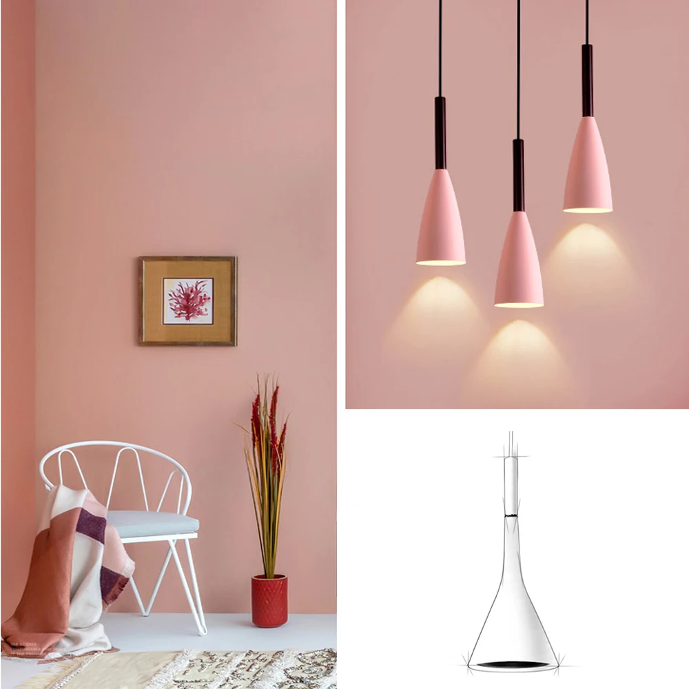 Nordic Pendant Lights Modern Hanging Lamps Minimalist Simple Light Multicolor Lamp E27 Lighting Fixtures