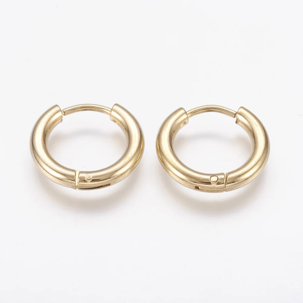 1 Pair Stainless Steel Big Hoop Earrings Hypoallergenic Earrings For Women Fashion Earring jewelry Gifts Golden